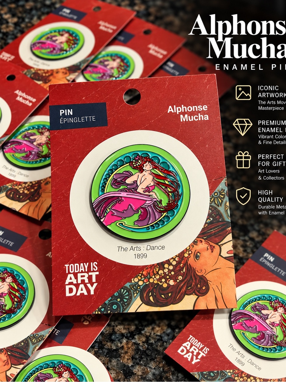 Green & Pink Enamel Pin - The Arts: Dance